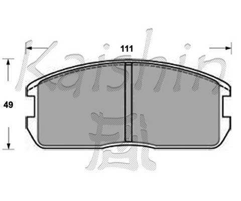 KAISHIN Комплект тормозных колодок, дисковый тормоз D6010