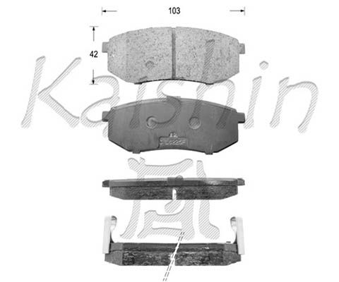 KAISHIN Комплект тормозных колодок, дисковый тормоз D7071