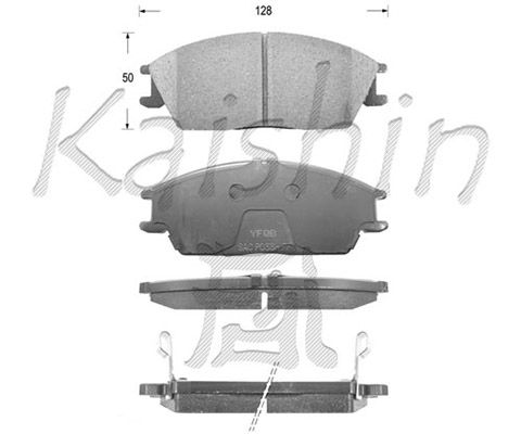 KAISHIN Комплект тормозных колодок, дисковый тормоз FK11091