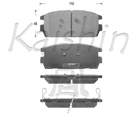 KAISHIN Комплект тормозных колодок, дисковый тормоз FK11139