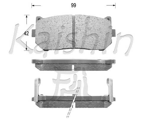 KAISHIN stabdžių trinkelių rinkinys, diskinis stabdys FK11151