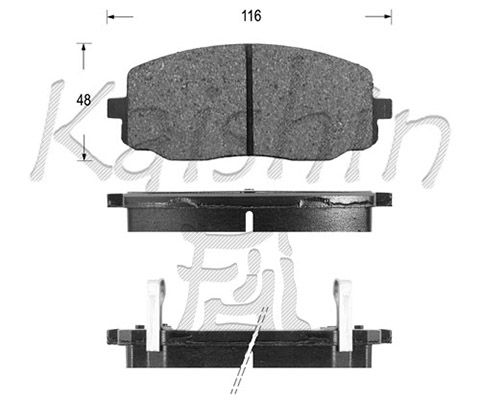 KAISHIN stabdžių trinkelių rinkinys, diskinis stabdys FK11154