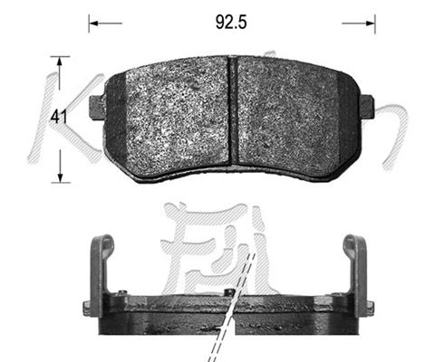 KAISHIN stabdžių trinkelių rinkinys, diskinis stabdys FK11160