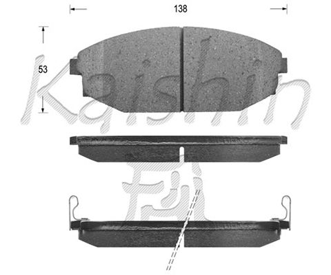 KAISHIN stabdžių trinkelių rinkinys, diskinis stabdys FK11182