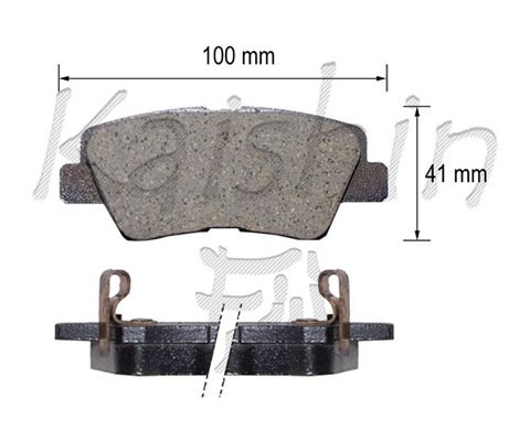 KAISHIN stabdžių trinkelių rinkinys, diskinis stabdys FK11210