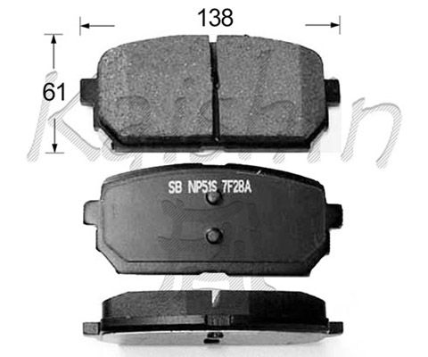 KAISHIN Комплект тормозных колодок, дисковый тормоз FK11230