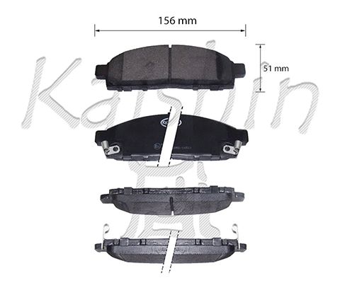 KAISHIN Комплект тормозных колодок, дисковый тормоз FK1294