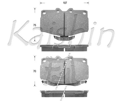 KAISHIN Комплект тормозных колодок, дисковый тормоз FK2096
