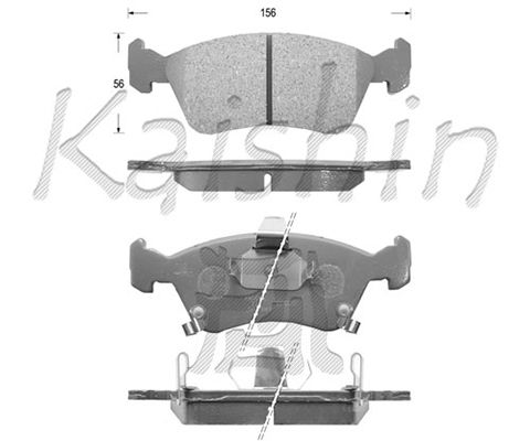 KAISHIN Комплект тормозных колодок, дисковый тормоз FK2170