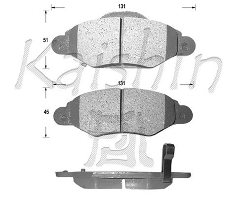 KAISHIN Комплект тормозных колодок, дисковый тормоз FK2246