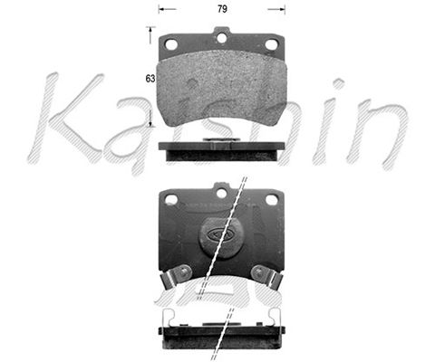 KAISHIN Комплект тормозных колодок, дисковый тормоз FK3050