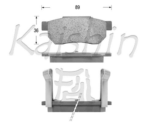 KAISHIN Комплект тормозных колодок, дисковый тормоз FK5042