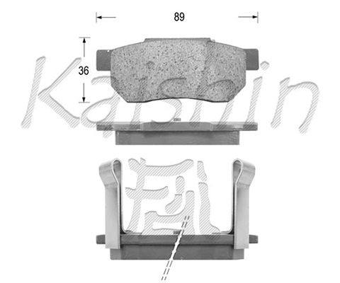 KAISHIN stabdžių trinkelių rinkinys, diskinis stabdys FK5042