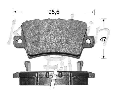 KAISHIN stabdžių trinkelių rinkinys, diskinis stabdys FK5150