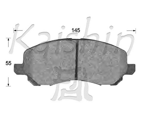 KAISHIN stabdžių trinkelių rinkinys, diskinis stabdys FK6108