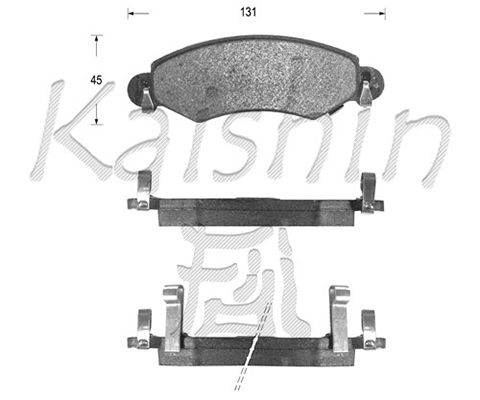 KAISHIN stabdžių trinkelių rinkinys, diskinis stabdys FK9051