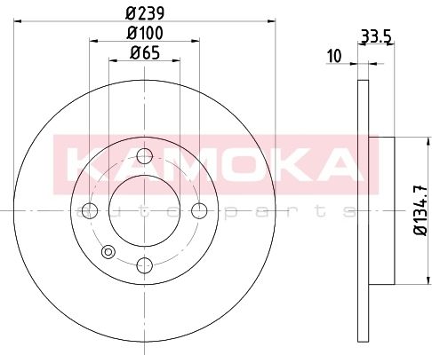 KAMOKA Тормозной диск 103156