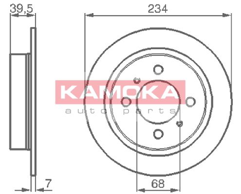 KAMOKA stabdžių diskas 1031580