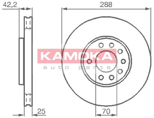 KAMOKA Тормозной диск 1031620