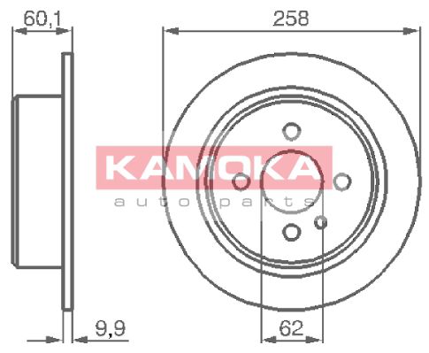 KAMOKA Тормозной диск 103186
