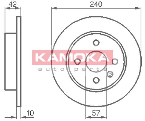 KAMOKA Тормозной диск 1032086