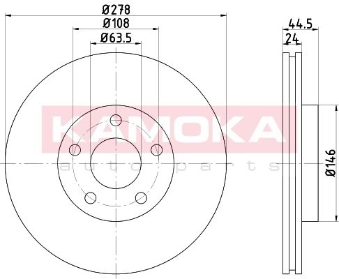 KAMOKA stabdžių diskas 103245