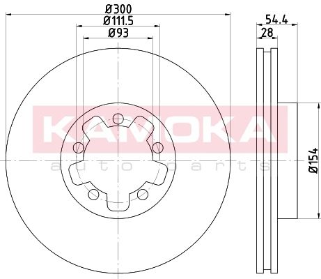 KAMOKA Тормозной диск 103273