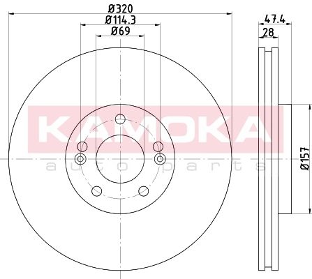 KAMOKA Тормозной диск 103296