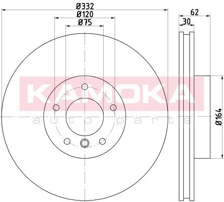 KAMOKA Тормозной диск 103301