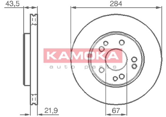 KAMOKA stabdžių diskas 103362