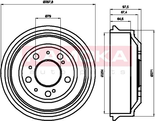 KAMOKA Тормозной барабан 104001