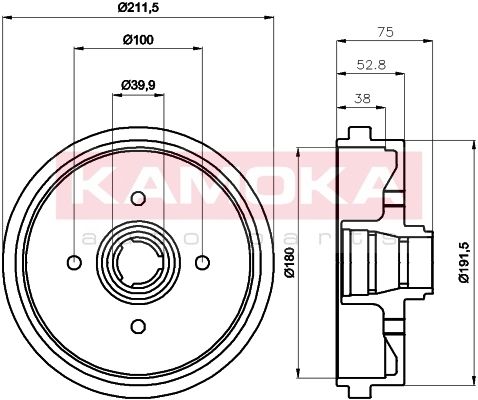 KAMOKA Тормозной барабан 104008