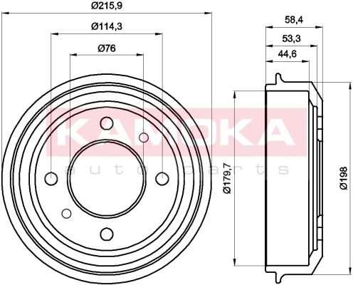 KAMOKA Тормозной барабан 104036