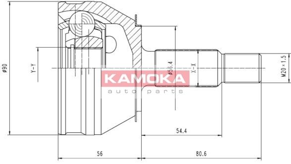 KAMOKA jungčių komplektas, kardaninis velenas 6190