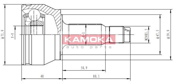 KAMOKA jungčių komplektas, kardaninis velenas 6348