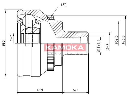 KAMOKA jungčių komplektas, kardaninis velenas 6584