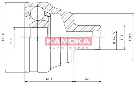 KAMOKA jungčių komplektas, kardaninis velenas 6586