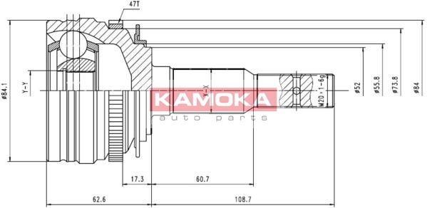 KAMOKA jungčių komplektas, kardaninis velenas 6746