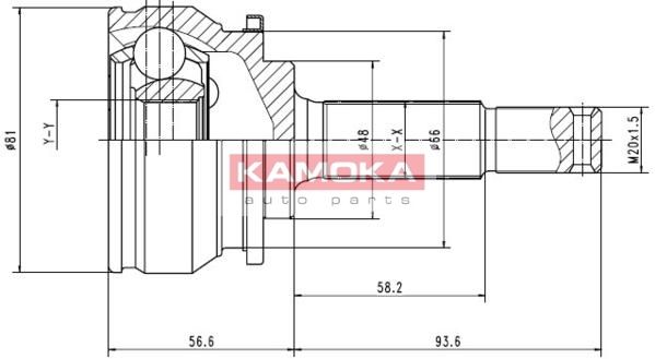 KAMOKA jungčių komplektas, kardaninis velenas 6782