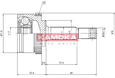 KAMOKA jungčių komplektas, kardaninis velenas 6783