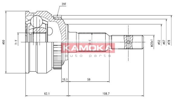 KAMOKA jungčių komplektas, kardaninis velenas 6956