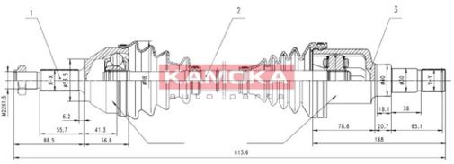 KAMOKA kardaninis velenas FD1138927