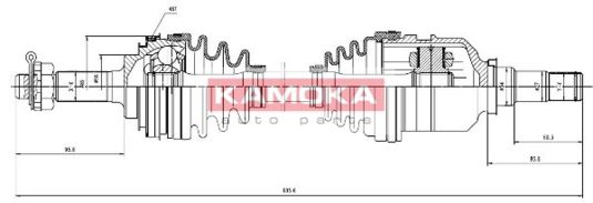 KAMOKA kardaninis velenas TO1138919A