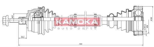 KAMOKA Приводной вал VW1138931