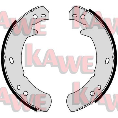 KAWE Комплект тормозных колодок, стояночная тормозная с 01029