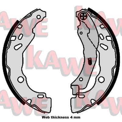 KAWE Комплект тормозных колодок 01111