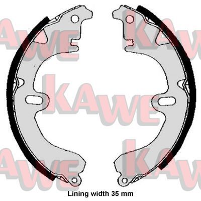 KAWE Комплект тормозных колодок 04530