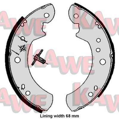 KAWE Комплект тормозных колодок 05060