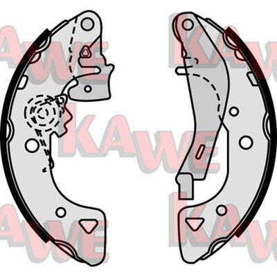KAWE stabdžių trinkelių komplektas 07540
