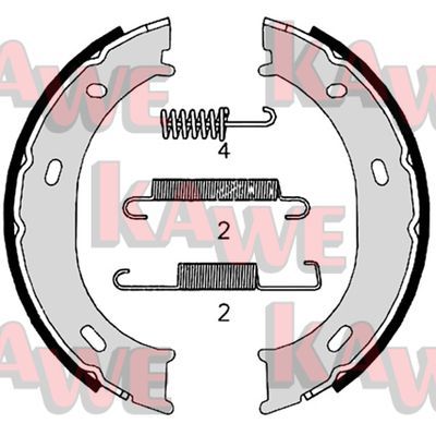 KAWE Комплект тормозных колодок, стояночная тормозная с 07959
